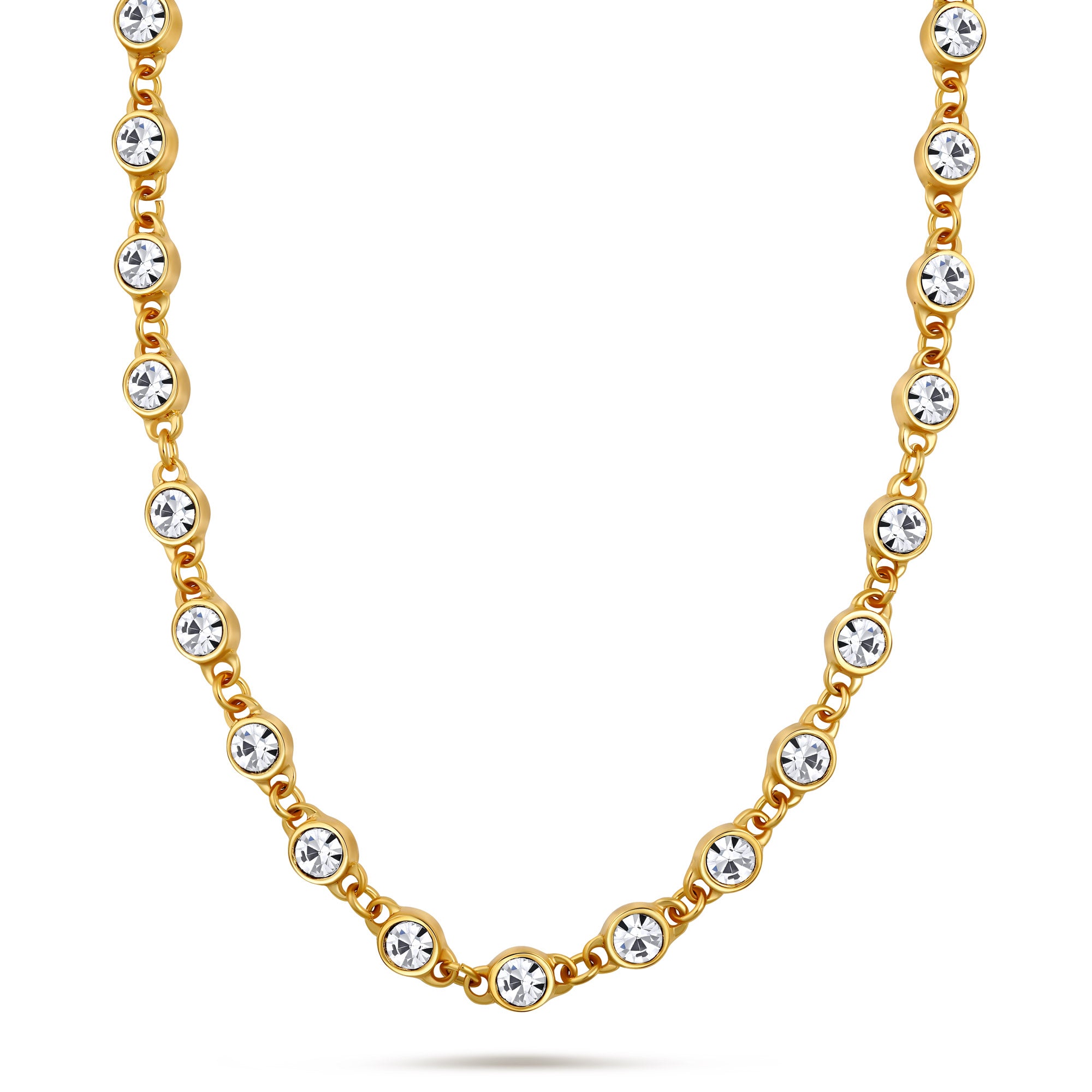 Bezel Set Choker close up