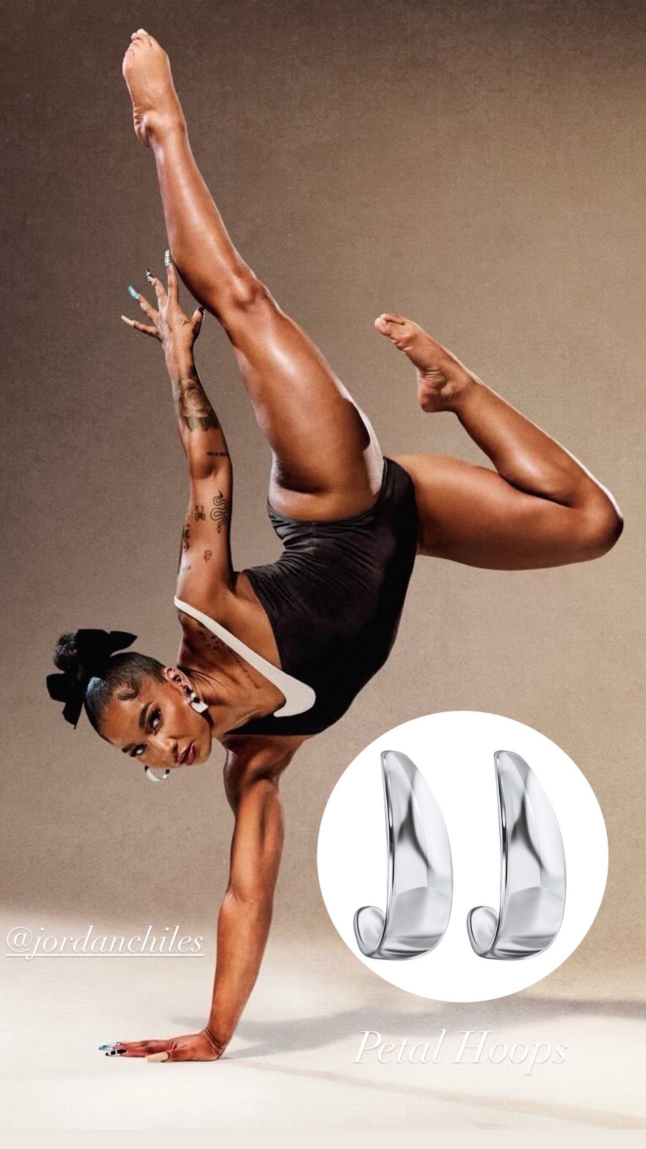 Petal Earring Rhodium (silver-tone)