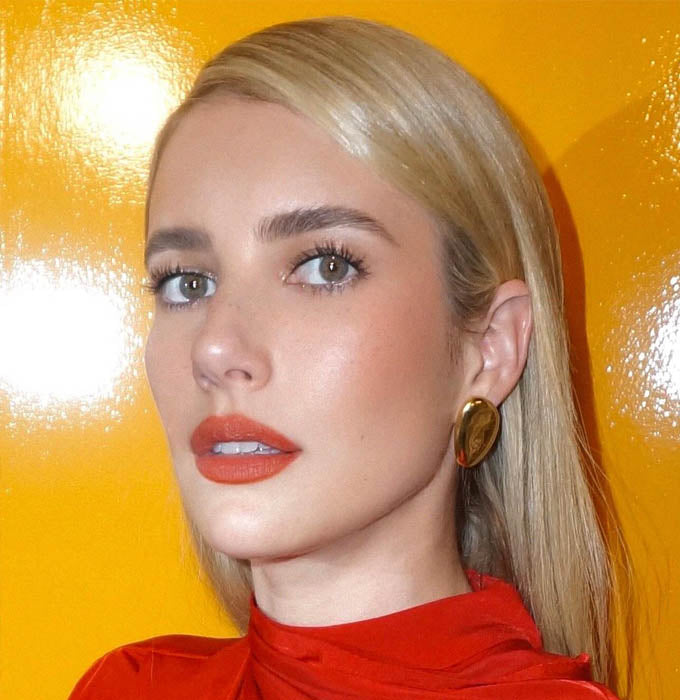 Emma Roberts wearing Christina Caruso earrings