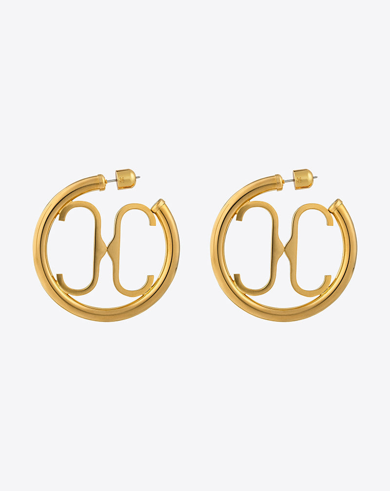 Logo hoop newest earrings