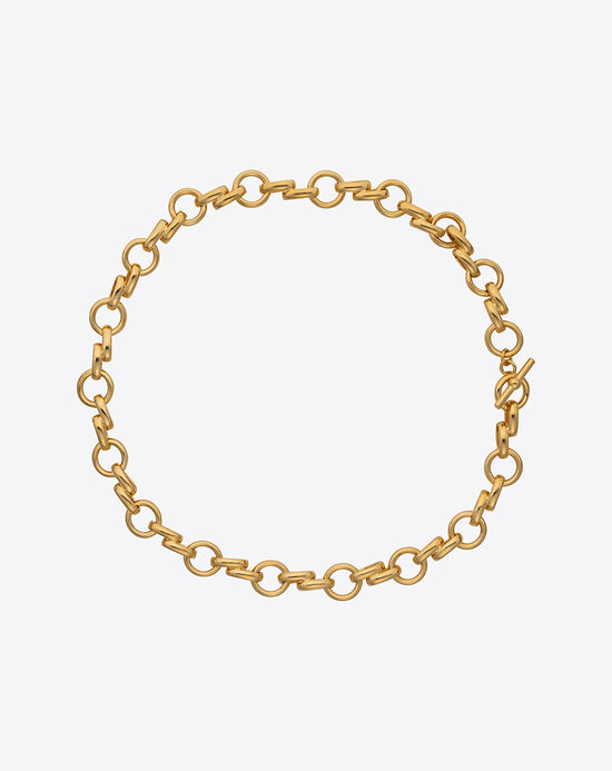 Italian Chain Link Necklace Gold