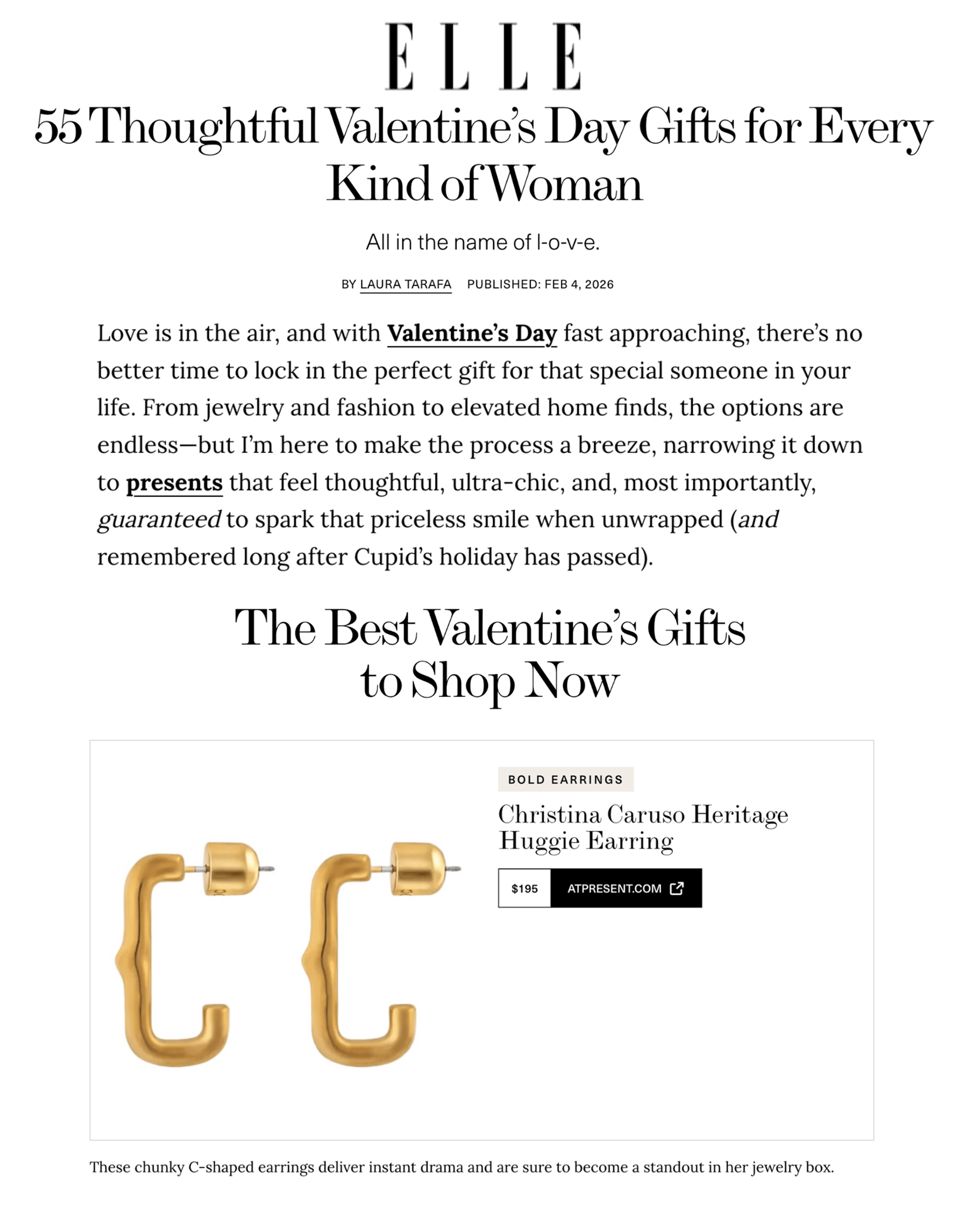 ELLE.com - Christina Caruso