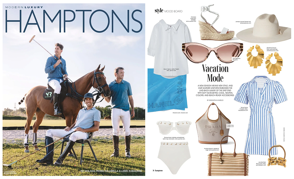 Hamptons Magazine featuring Christnina Caruso earrings