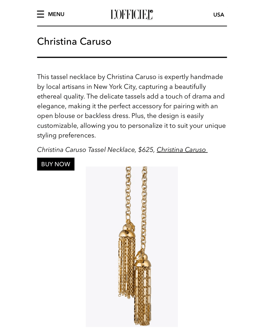LOfficielUSA.com - Christina Caruso