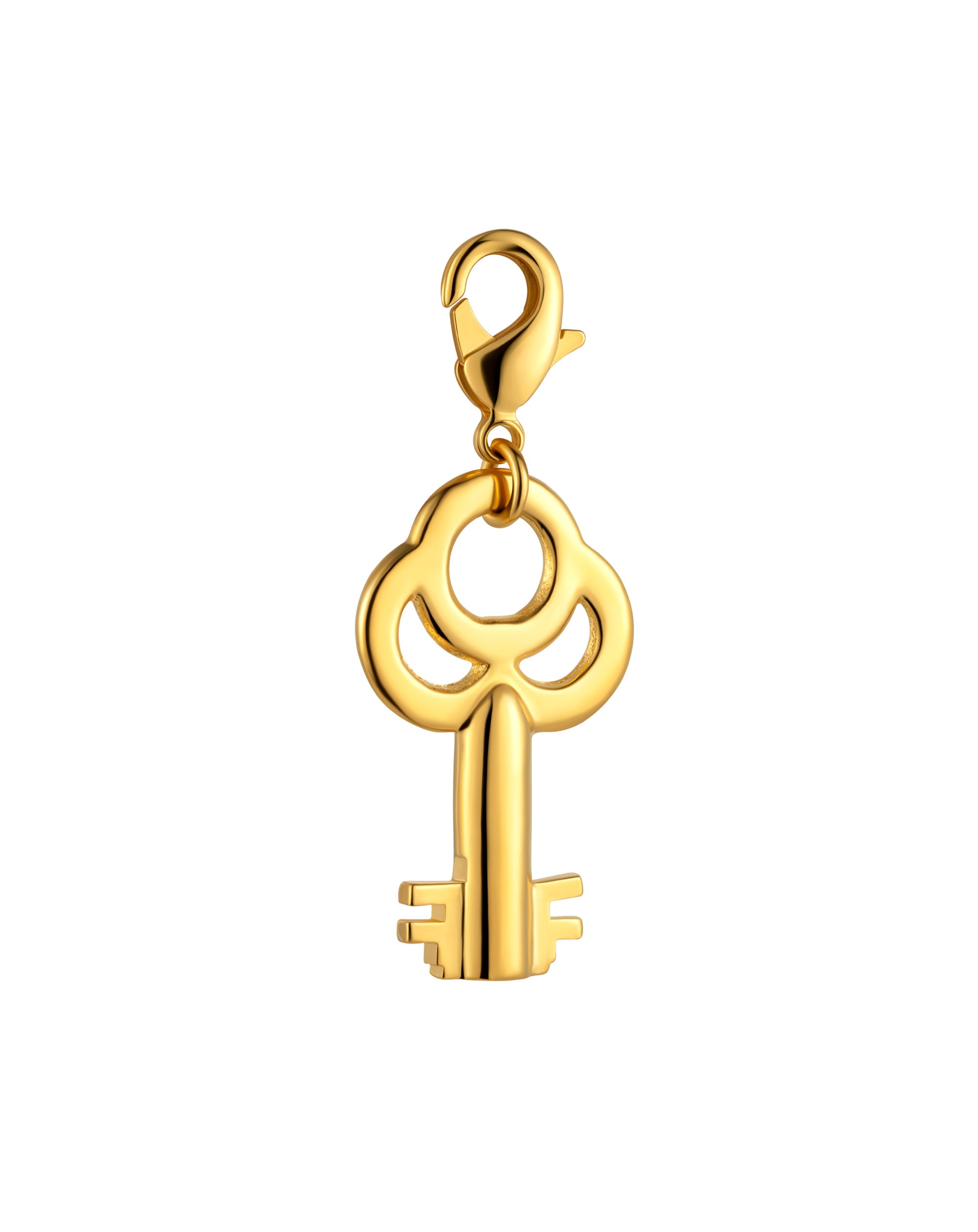 Gold key-shaped pendant