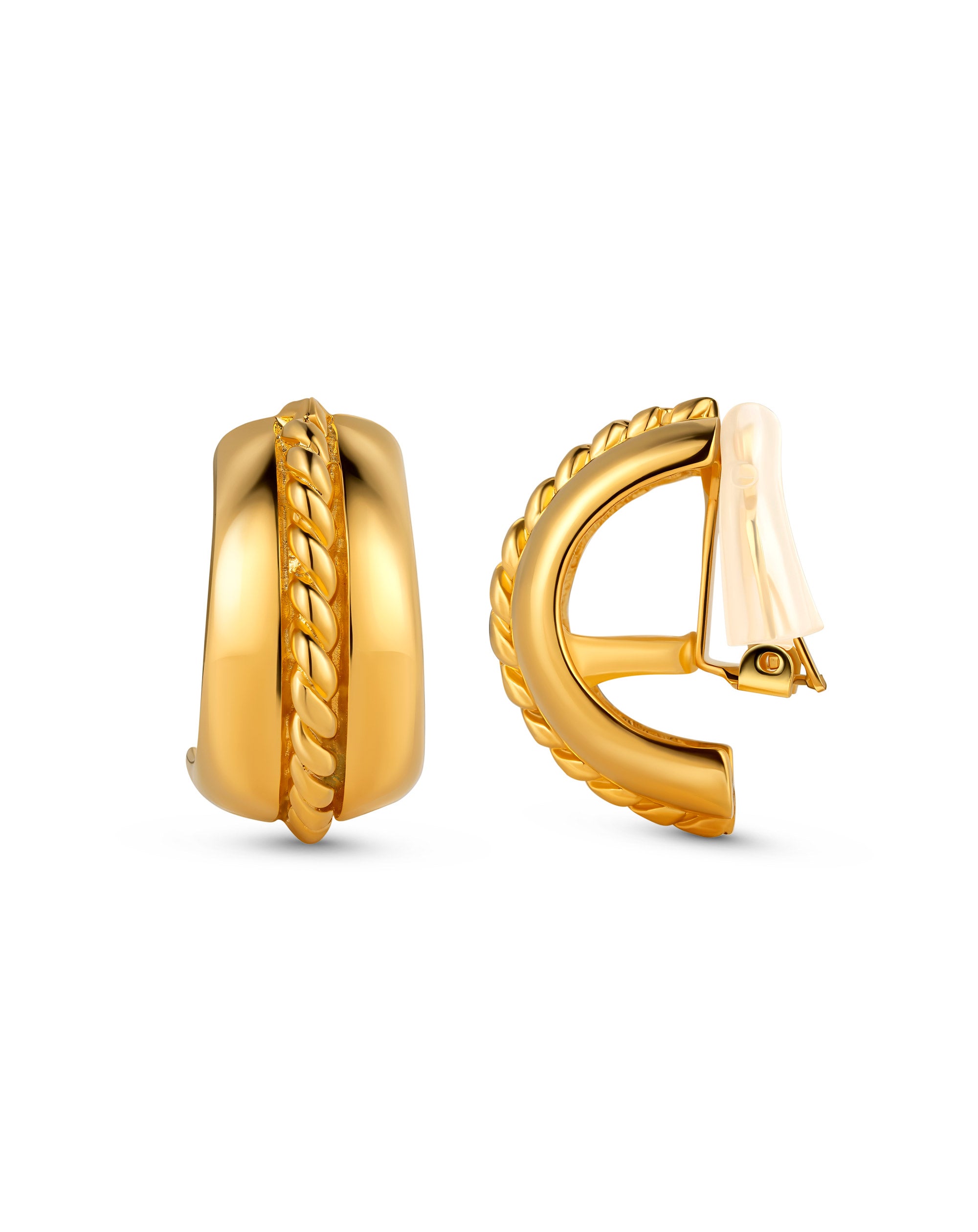 Hoop with Rope Clip-On Earring