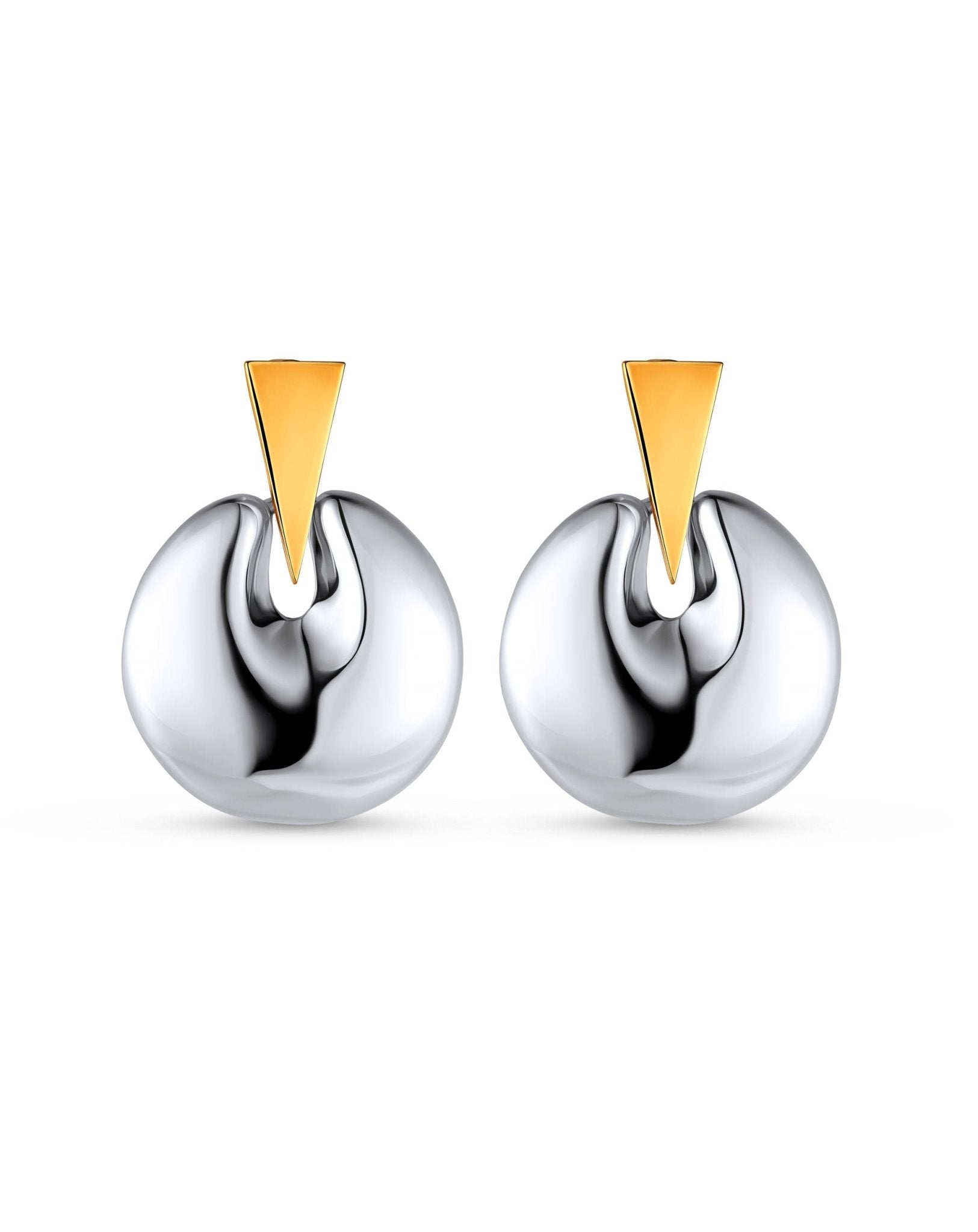 Deco Circle Earring (Rhodium) - Christina Caruso