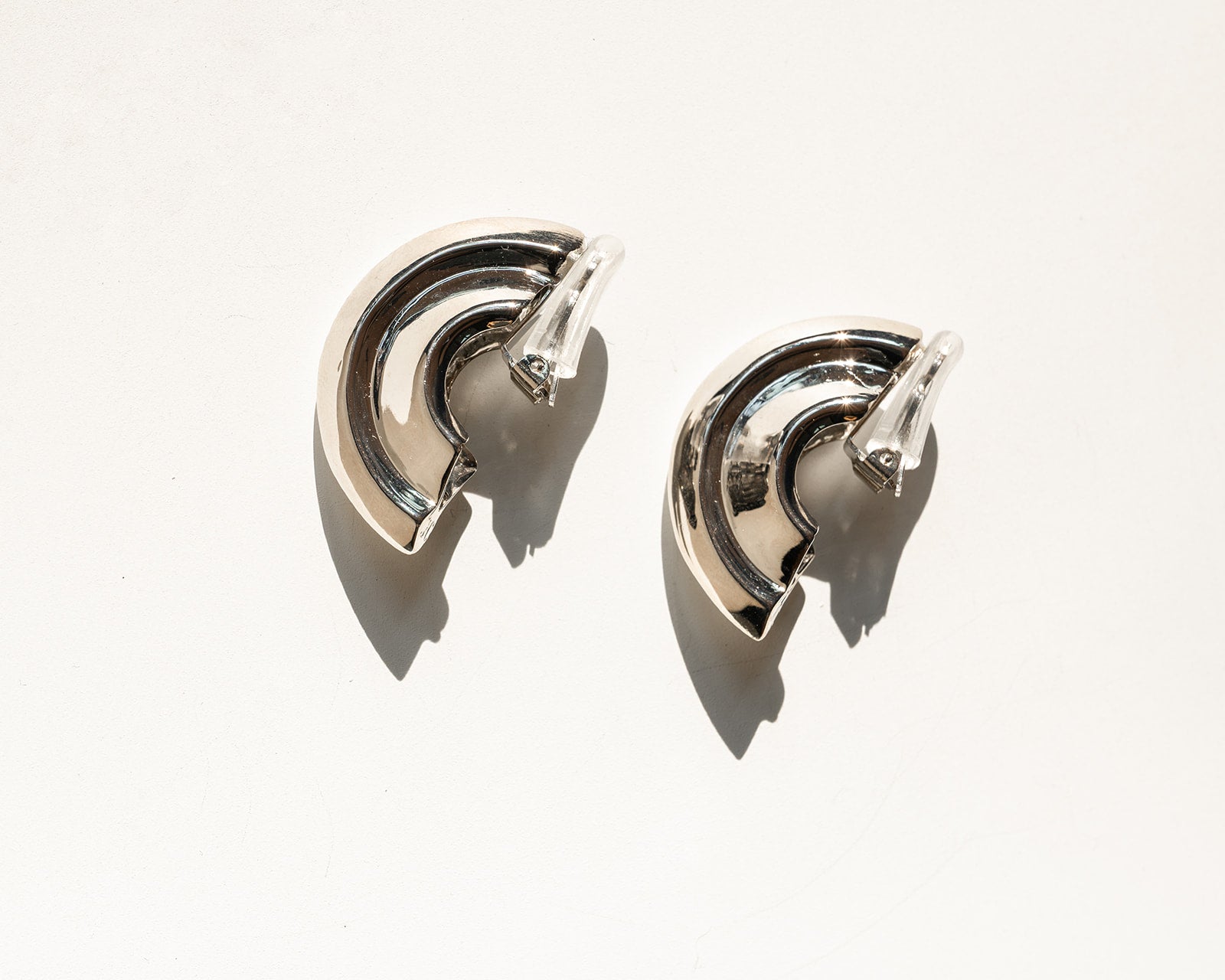 Deco Clip on Earring (Rhodium)