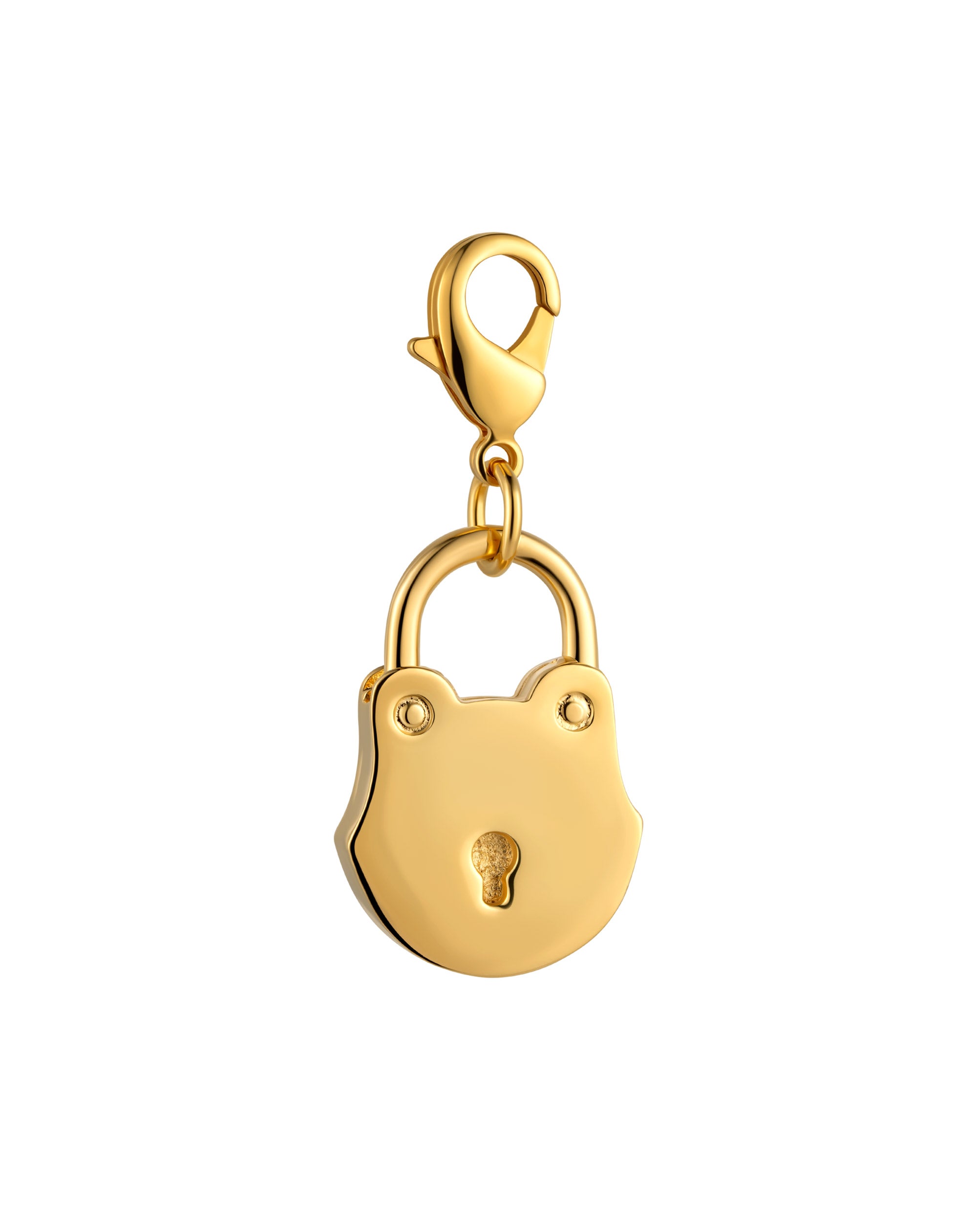 Gold padlock charm