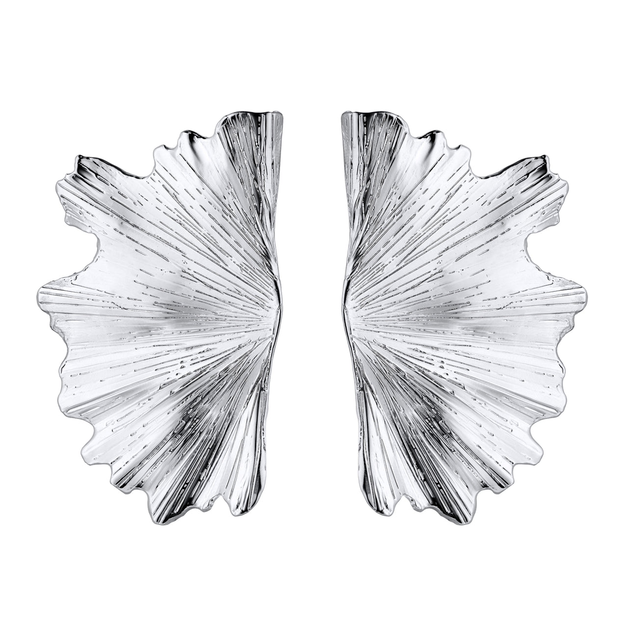 Ginkgo Leaf Earring - Rhodium coloway (silver-tone) – Christina Caruso