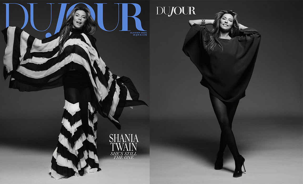  Shania Twain wears the Christina Caruso Love Link Bracelet in DuJour's Summer 2026 issue. 