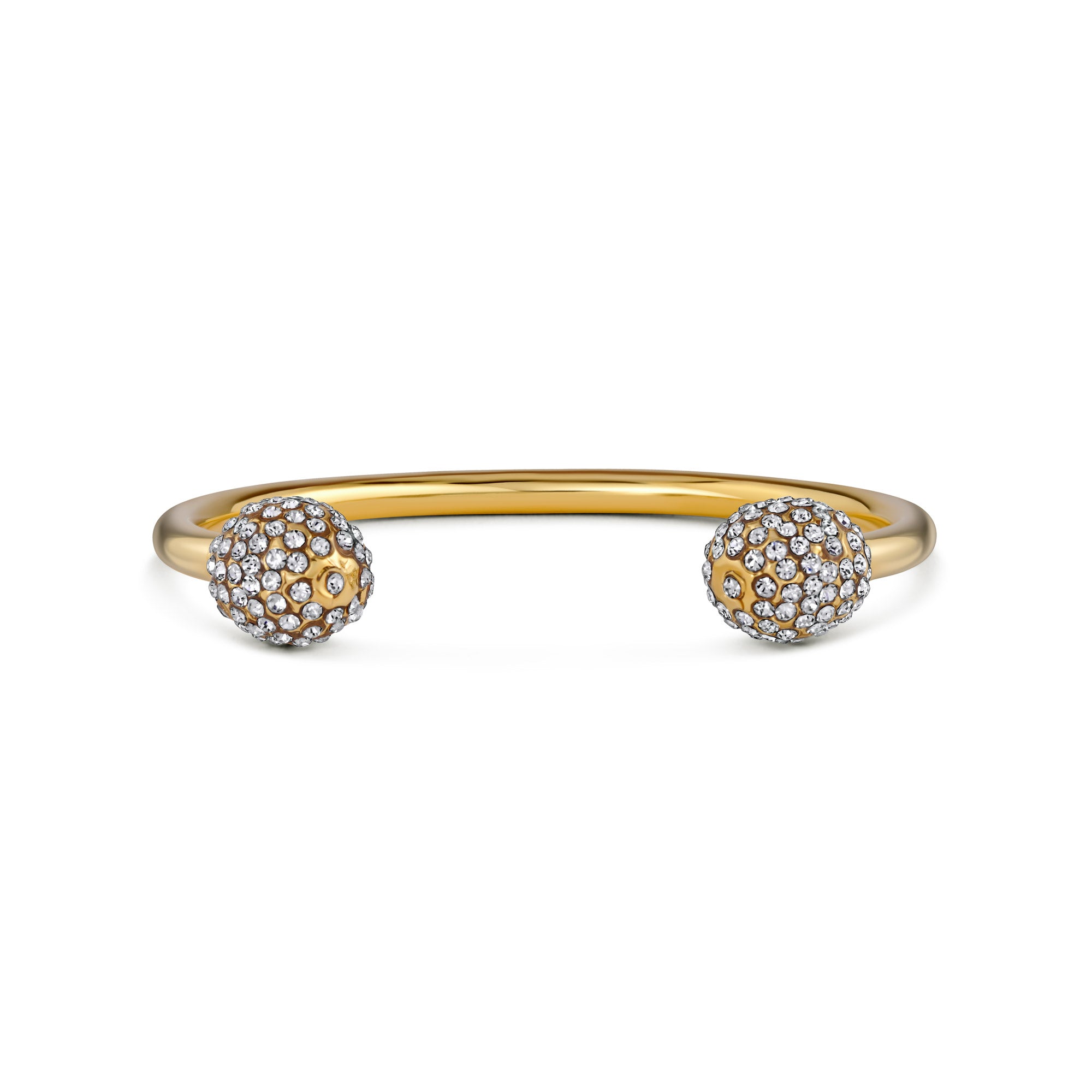 Pave Ball Cuff against a white background