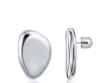 Load image into Gallery viewer, Small Oval Earring (silver - tone)
