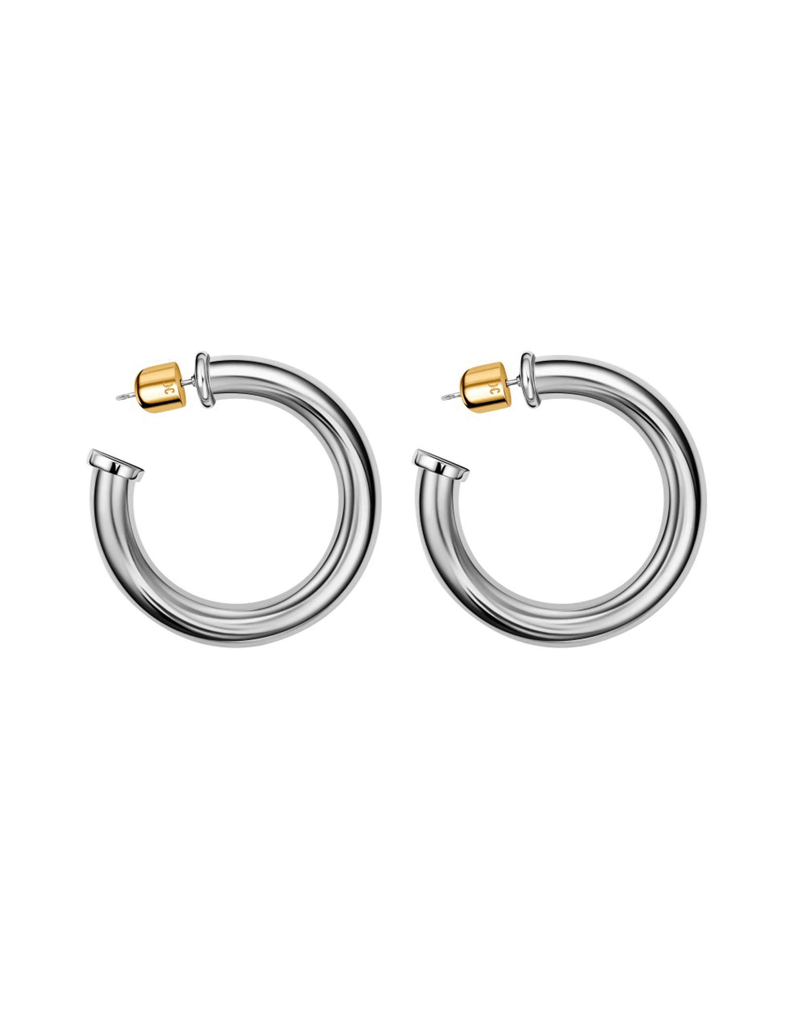 Medium Hoop Imitation Rhodium - Christina Caruso