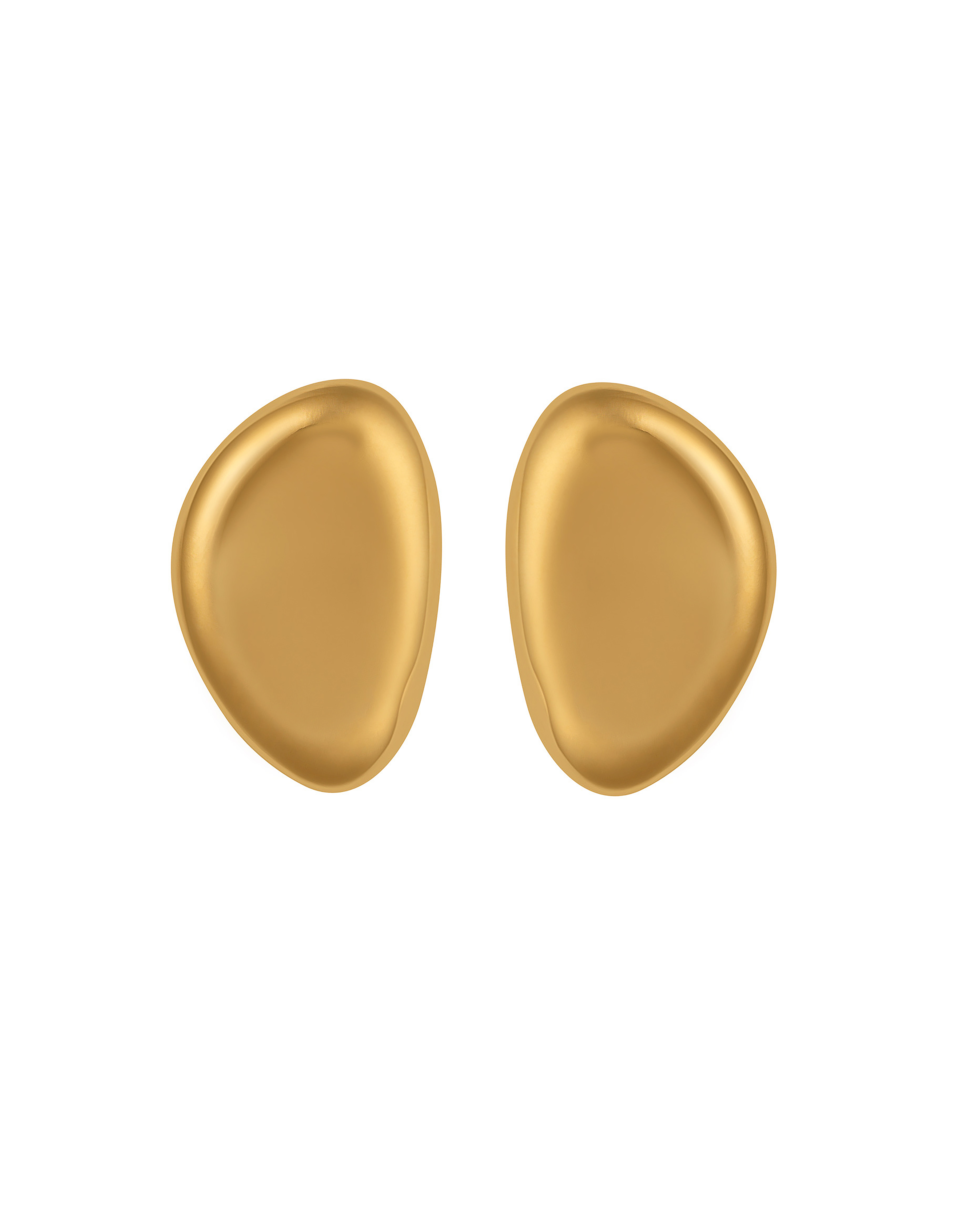 Small Oval Earring against a white background