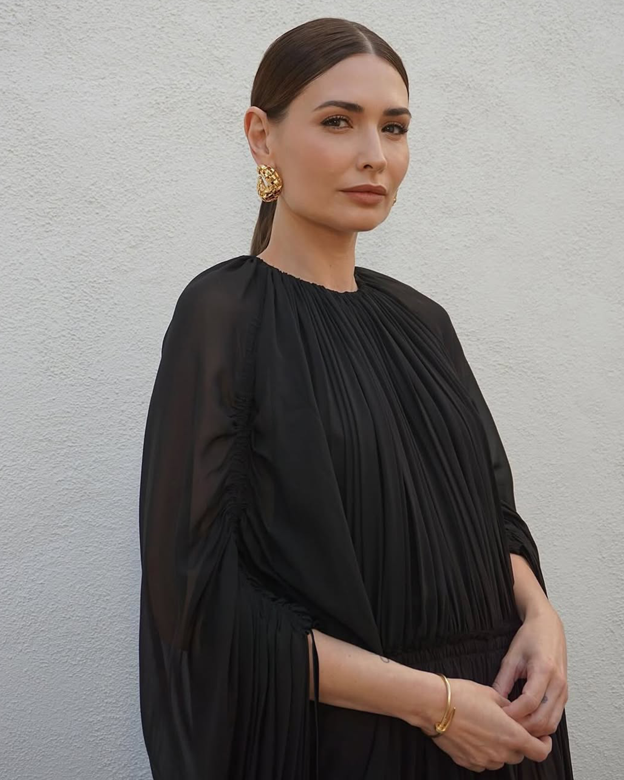 Karolina Wydra Wears Woven C Earrings at the 62nd Annual Cinema Audio Society Awards