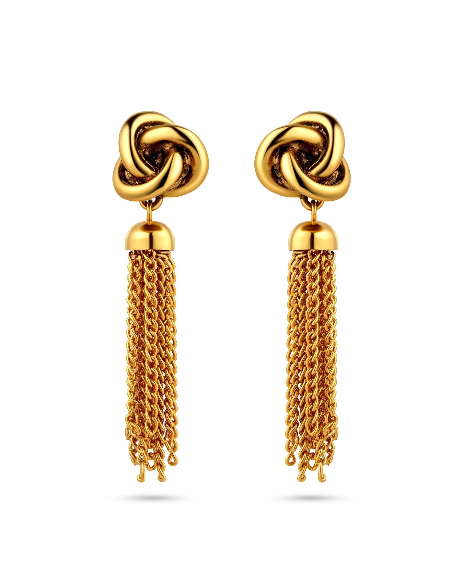 Knot Tassel Earring - Christina Caruso