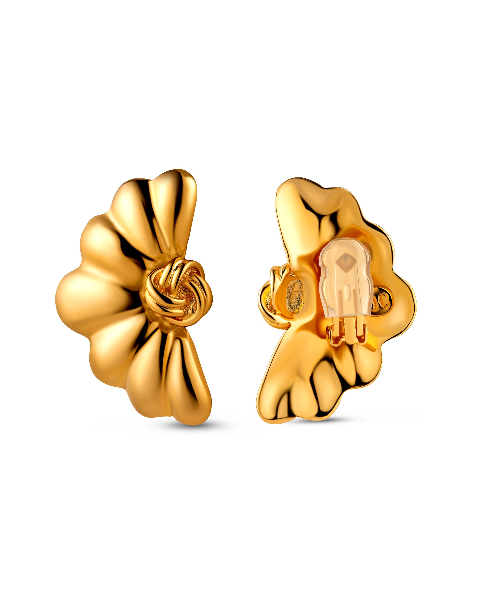 Knot Flower Earring Back View