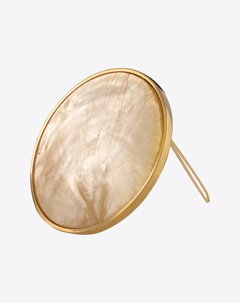 Bezel Set Shell Hair Clip