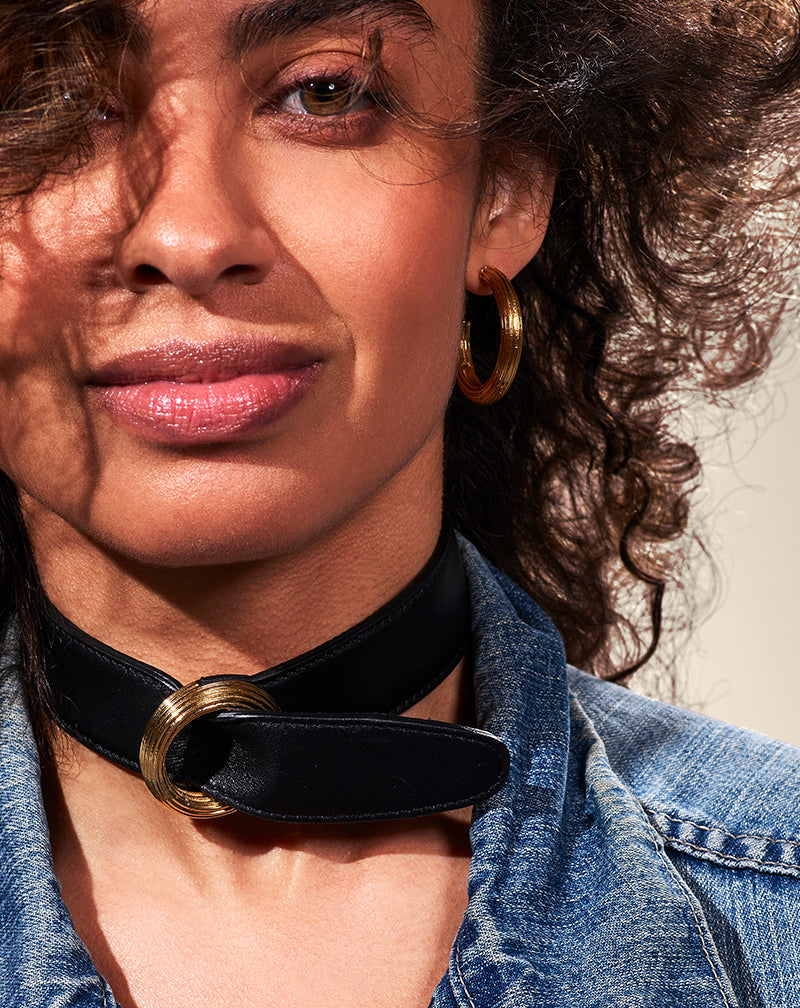Leather Choker Christina Caruso