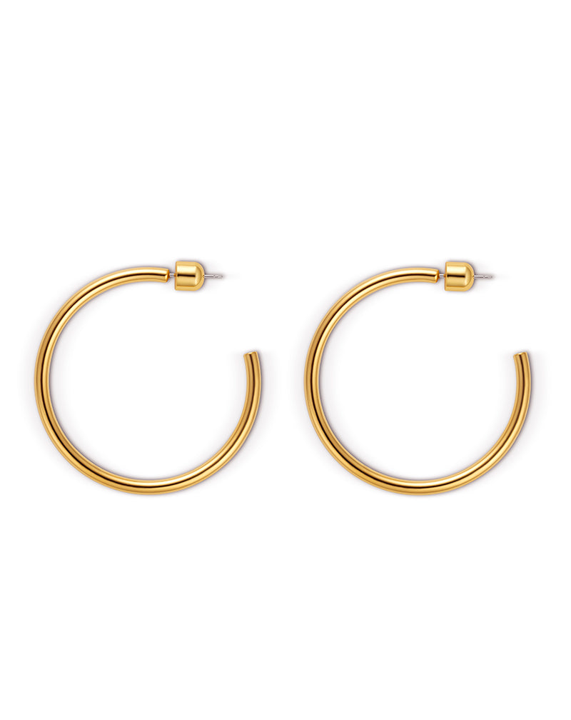 Wire Hoop Gold against a white background